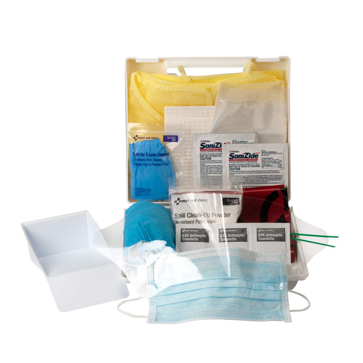 First Aid Only 214-U/FAO Body Fluid Clean Up Kit, 23-Piece Blood Pathogen Clean Up Kit in Plastic Case 23 Pieces Plastic