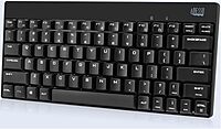 WKB-1100CB Natural Ergonomic Wireless Spill Resistant Mini Keyboard & Mouse Combo,Black
