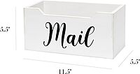 Elegant Designs Rustic Farmhouse Wooden Tabletop Mail Organizer Box