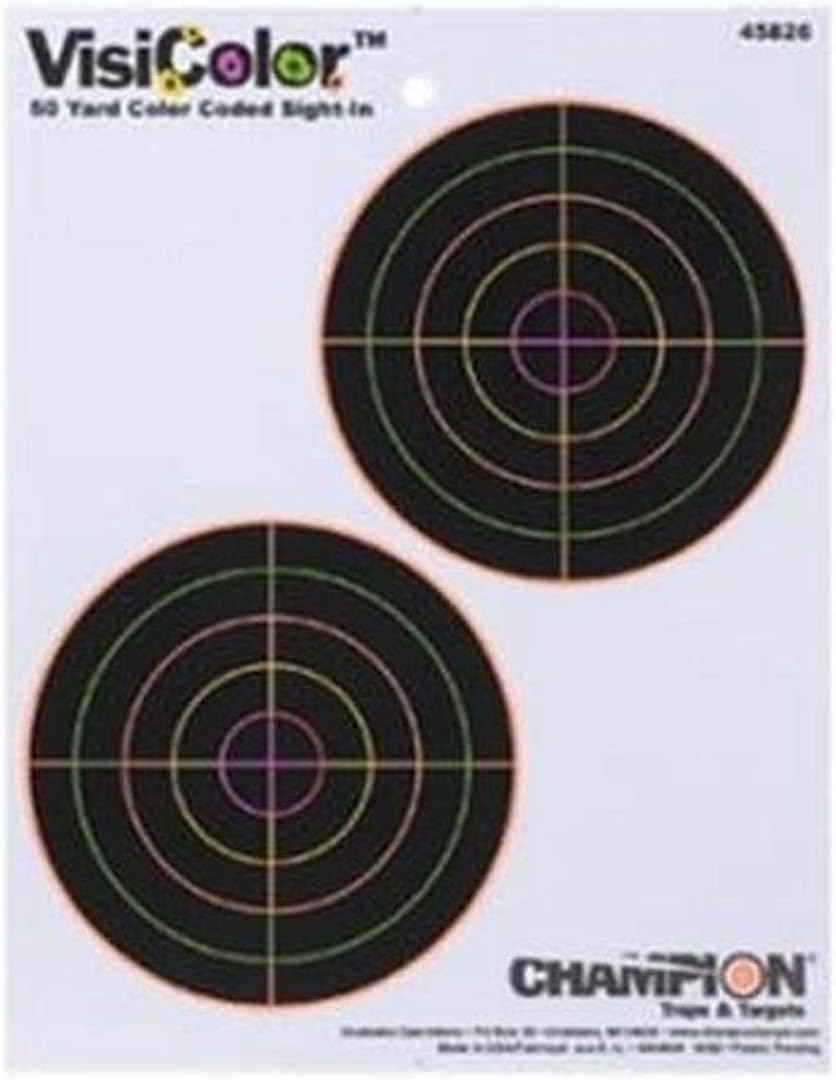 Champion VisiColor Adhesive Targets, Peel-and-Stick, 10 Pack