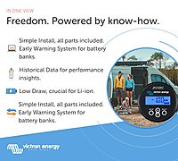 Victron Energy BMV-712 Smart Battery Monitor with Shunt - 6.5-70 VDC - Display and Bluetooth