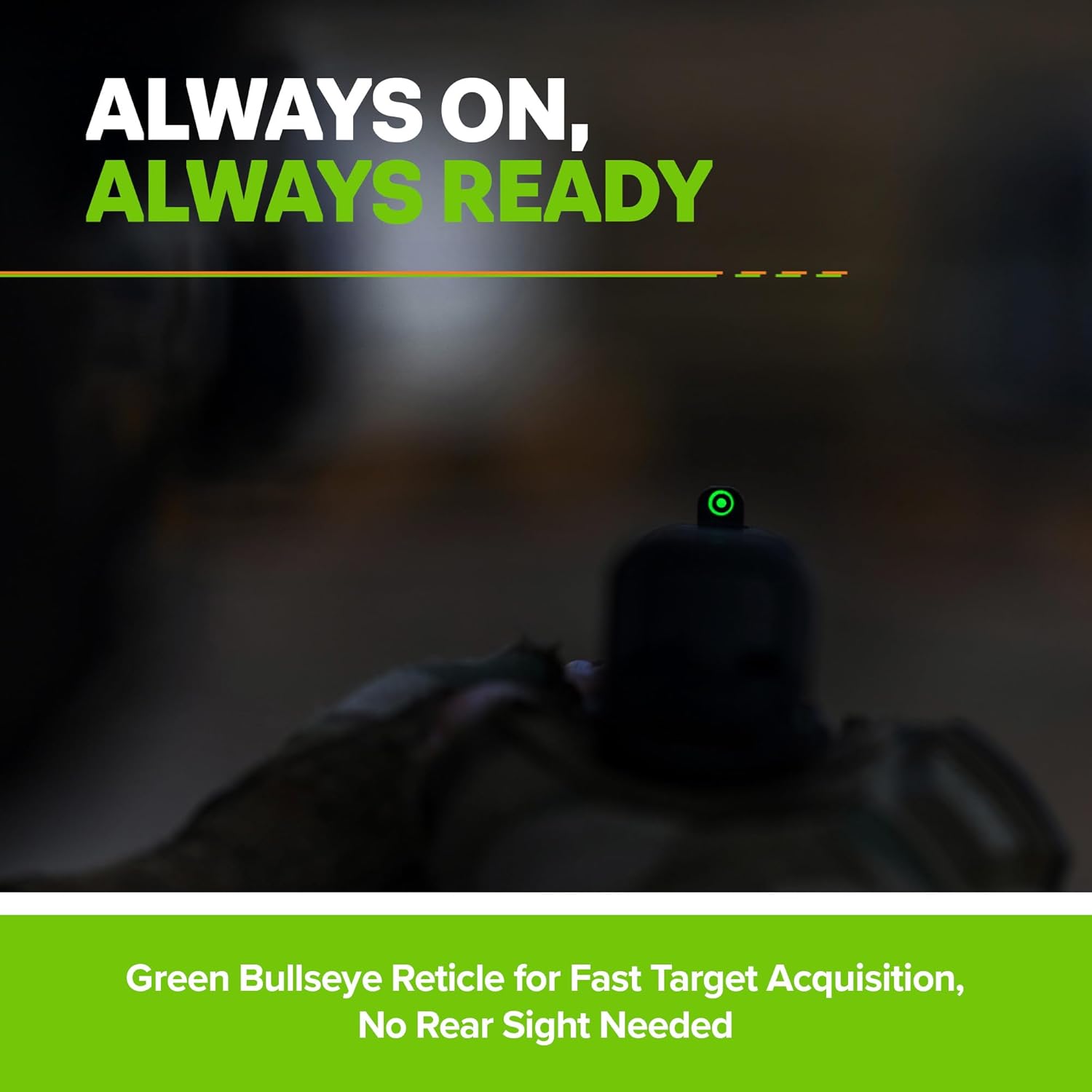 Meprolight Mepro FT Green Bullseye Front Sight - Fiber-Optic Day/Night Tritium Pistol Sight