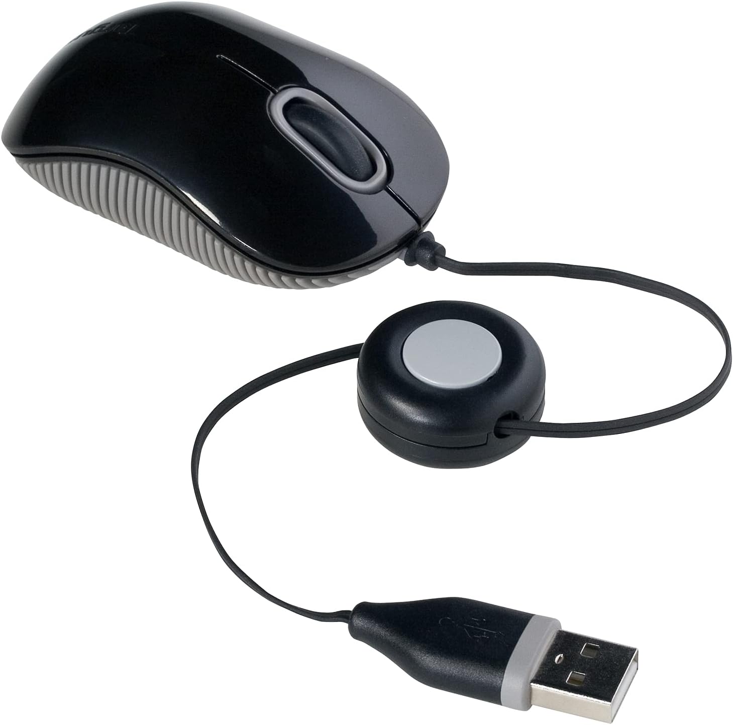 Targus Compact Mouse with Blue Trace Technology for Tracking and Retractable 2.5-Foot USB Cord