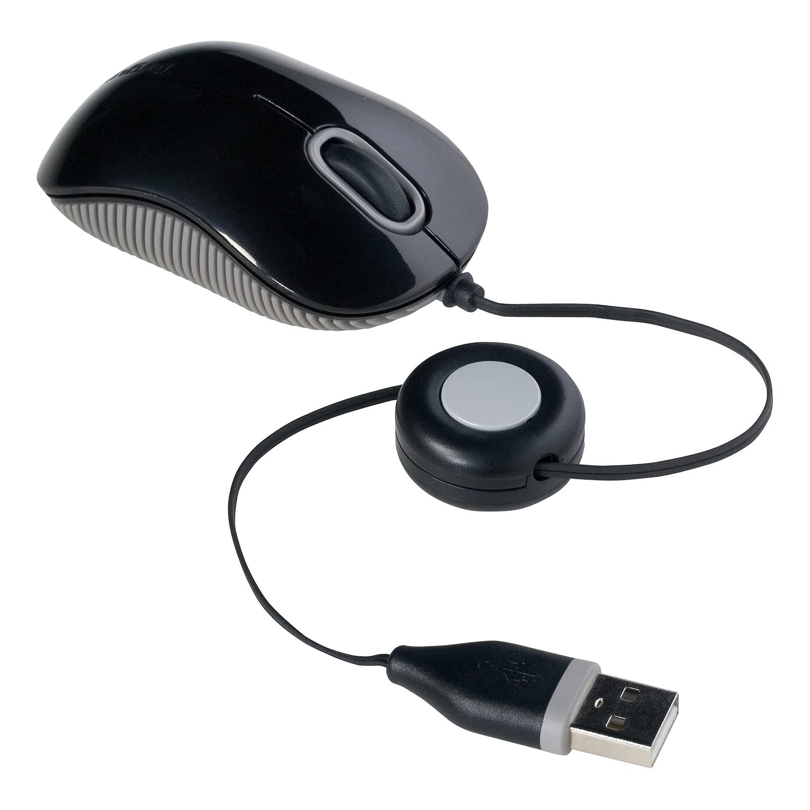 Targus Compact Mouse with Blue Trace Technology for Tracking and Retractable 2.5-Foot USB Cord