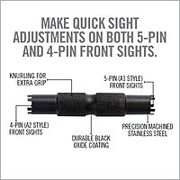 Real Avid Front Sight Adjuster: universal tool for adjusting A1 and A2 Type Front Sights (4-prong and 5-prong BUIS)
