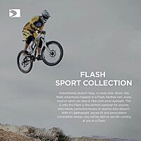 Bobster® Flash Cycling Sunglass, Matte White & Orange Frame, Smoke Black Red Revo Lens