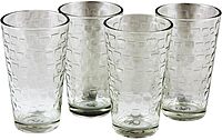 Gibson Home Great Foundations 4 Piece 16Oz Glass Tumbler Set, Square