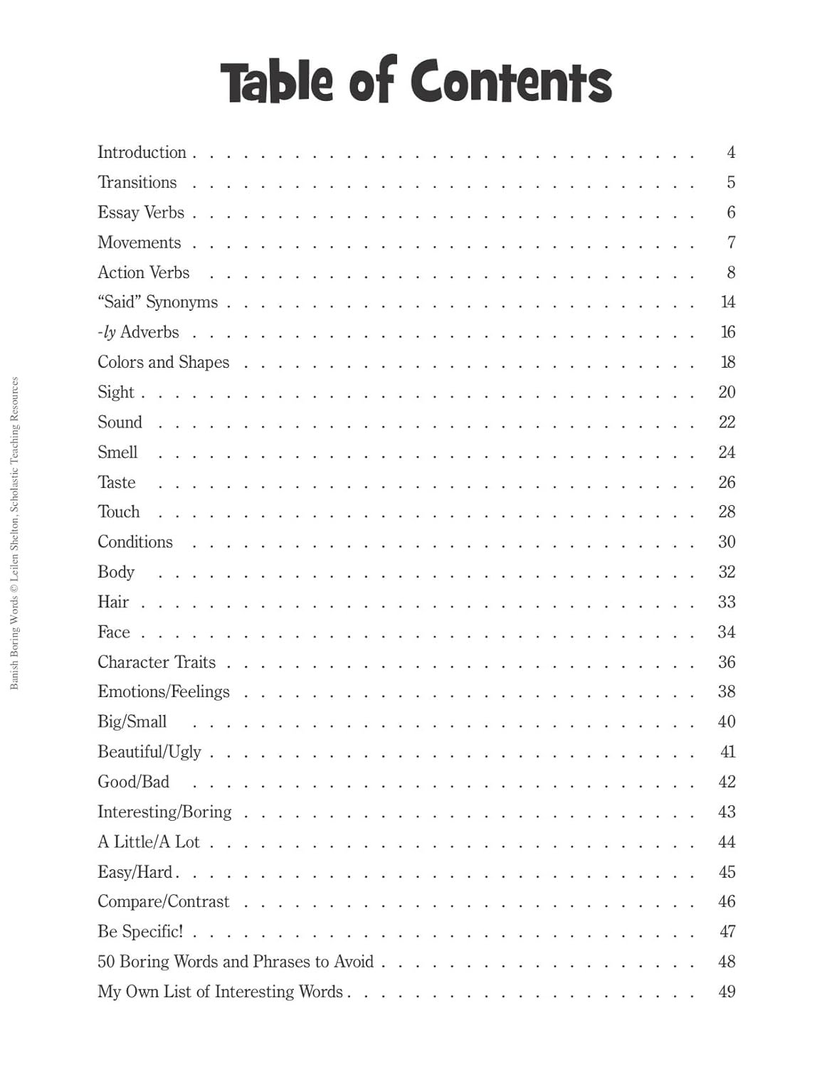 Banish Boring Words!: Dozens of Reproducible Word Lists for Helping Students Choose Just-Right Words to Strengthen Their