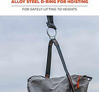 Ergodyne Arsenal 5973 Large Nylon Hoist Bucket Tool Bag - D-Rings, Zipper Top, Gray