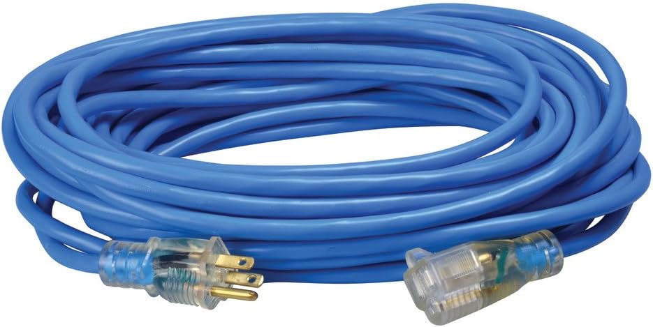 Southwire 14/3 SJTW Low-Temp Outdoor Extension Cord with Lighted End; 50-Feet, 02468 14/3 Gauge