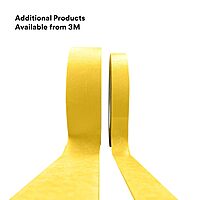 3M Automotive Refinish Masking Tape 388N, 06654, 36 mm x 55 m, Yellow, Crepe Backing, Moisture Resistant