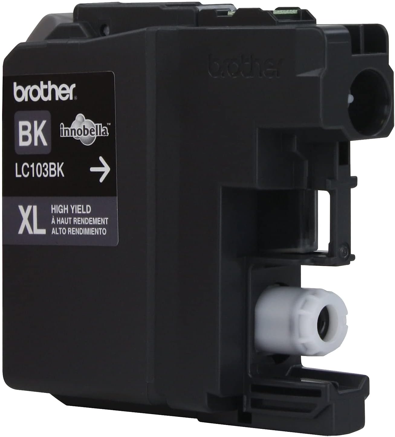 Brother Genuine High Yield Black Ink Cartridge, LC103BK, Replacement Black Ink, Page Yield Up to 600 Pages