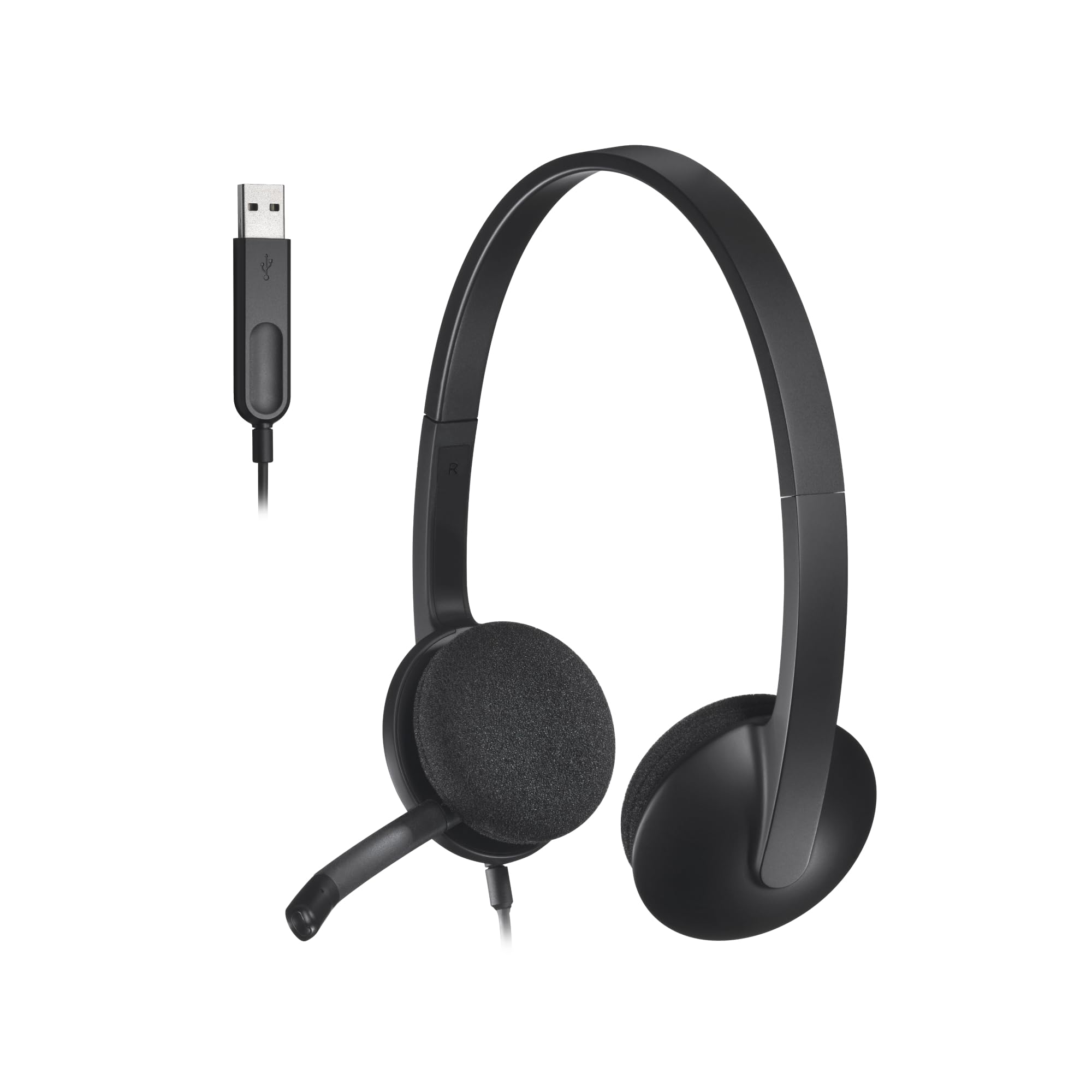 Logitech USB Headset H340, Stereo, USB Headset for Windows and Mac - Black