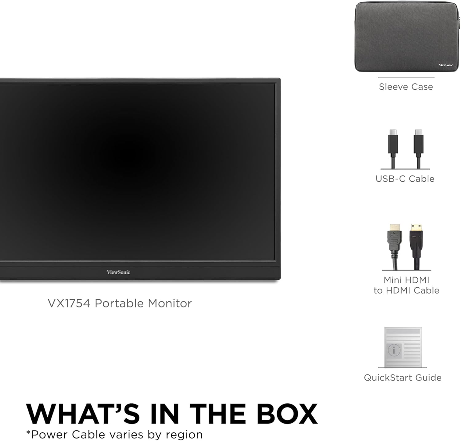 VIEWSONIC Portable 1080p IPS Monitor with 60W USB-C and Mini HDMI