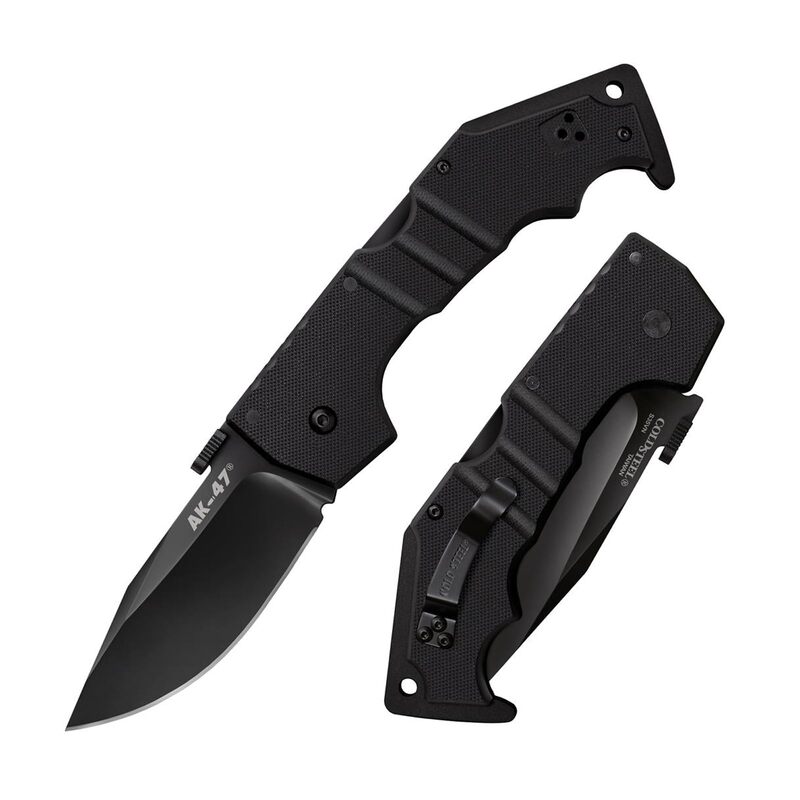 Cold Steel AK-47 3.5" S35VN Razor-Sharp Clip Point Blade 5.5" G-10 Handle Tactical Folding Knife withTri-Ad Lock