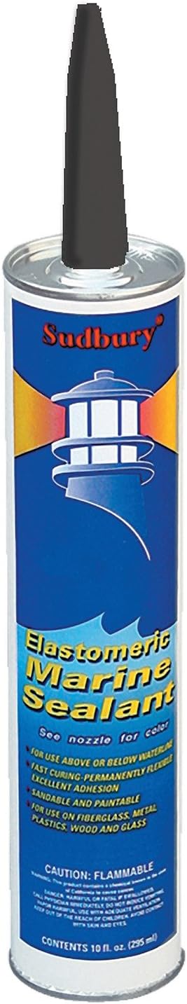 Sudbury 302 Elastomeric Marine Sealant, 10-Ounce, Black
