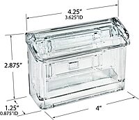 Azar Displays Single-Pocket Wall Files, Adhesive Tape Mount, 7inH x 14-3/4inW x 3inD, Clear, Pack Of 4 Files