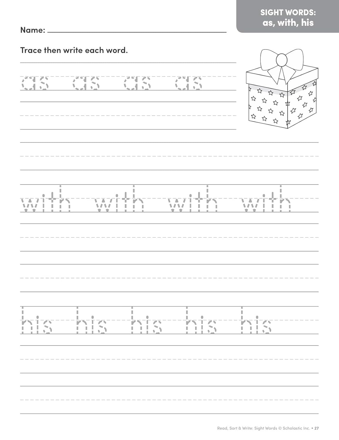 Read, Sort & Write: Sight Words: Fun, Reproducible Activities With Writing Pages That Build Essential Skills