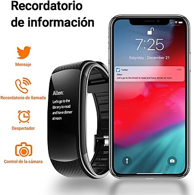 Pulsera Deportiva Inteligente con Monitor de Ritmo Cardíaco Pulsera Deportiva Inteligente con Monitor de Ritmo Cardíaco
