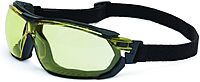 UVEX by Honeywell S4042 Tirade Sealed Safety Eyewear, Black frame, Amber Lens, Uvextra Anti-Fog coating