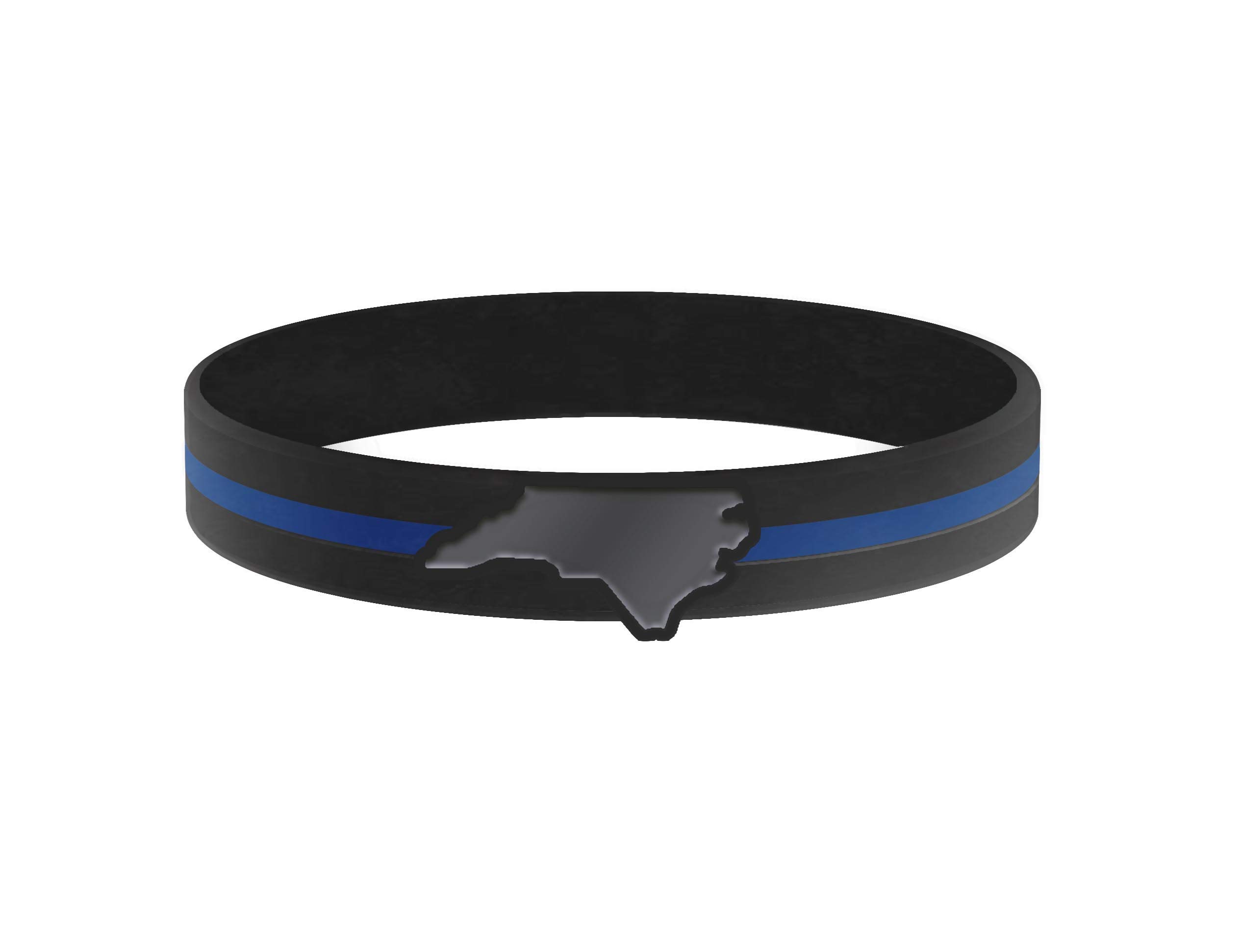 Thin Blue Line USA State Silicone Bracelet