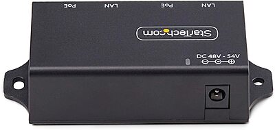 StarTech.com 2-Port PoE+ Injector, 10/100/1000Mbps, PoE/PoE+ (802.3af/at), 4X 10/100/1000BASE-T RJ45, 30W, Wall Mountable