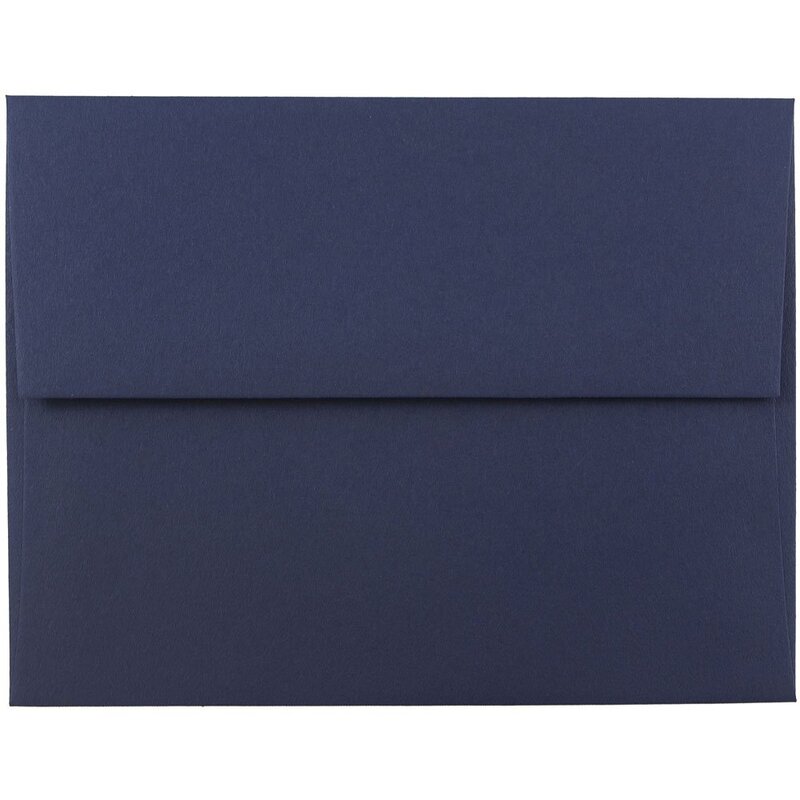 JAM PAPER Navy Blue Premium Invitation Envelopes - 25/Pack