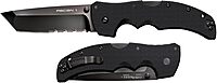 Cold Steel Recon 1 4" S35VN Razor-Sharp Blade 5.375" G-10 Handle Tactical Folding Knife w/Tri-Ad Lock, Ambidextrous Pocket/Belt Clip Tanto Point; 50/50 Plain Serrated Edge