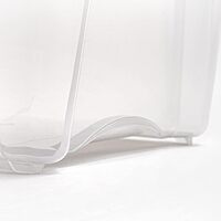 IRIS USA 40 Quart Stack & Pull Clear Storage Box, Gray, 5 Pack