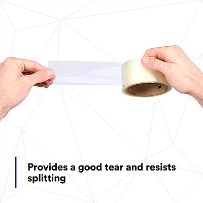 3M Scotch 371 Industrial-Grade Packing Tape, Clear, 48 mm x 100 m, High Performance Sealing Tape for Medium-Duty Commercial