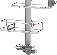 simplehuman Adjustable Shower Caddy, Stainless Steel and Anodized Aluminum Medium
