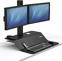 Lotus Ve Sit-Stand Workstation - Dual, 29" X 28.5" X 42.5", Black