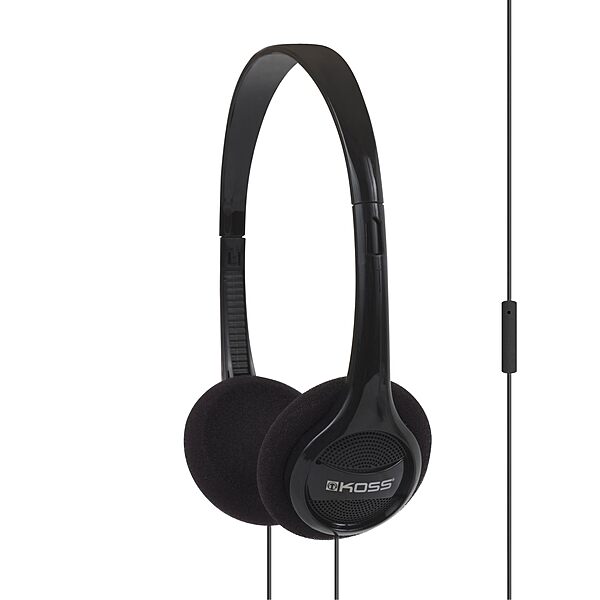Koss KPH7iK On-Ear Headphone with Microphone and in-Line One Touch Remote, Lightweight, 3.5mm Plug, Black