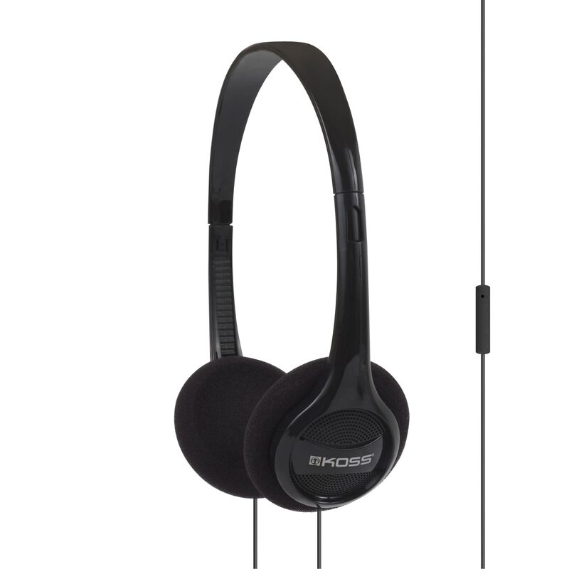 Koss KPH7iK On-Ear Headphone with Microphone and in-Line One Touch Remote, Lightweight, 3.5mm Plug, Black