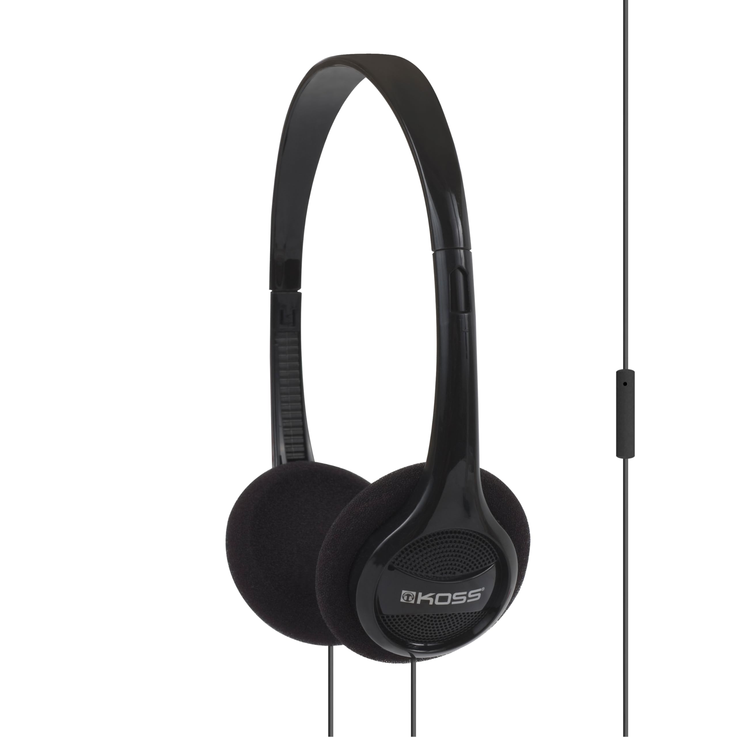 Koss KPH7iK On-Ear Headphone with Microphone and in-Line One Touch Remote, Lightweight, 3.5mm Plug, Black