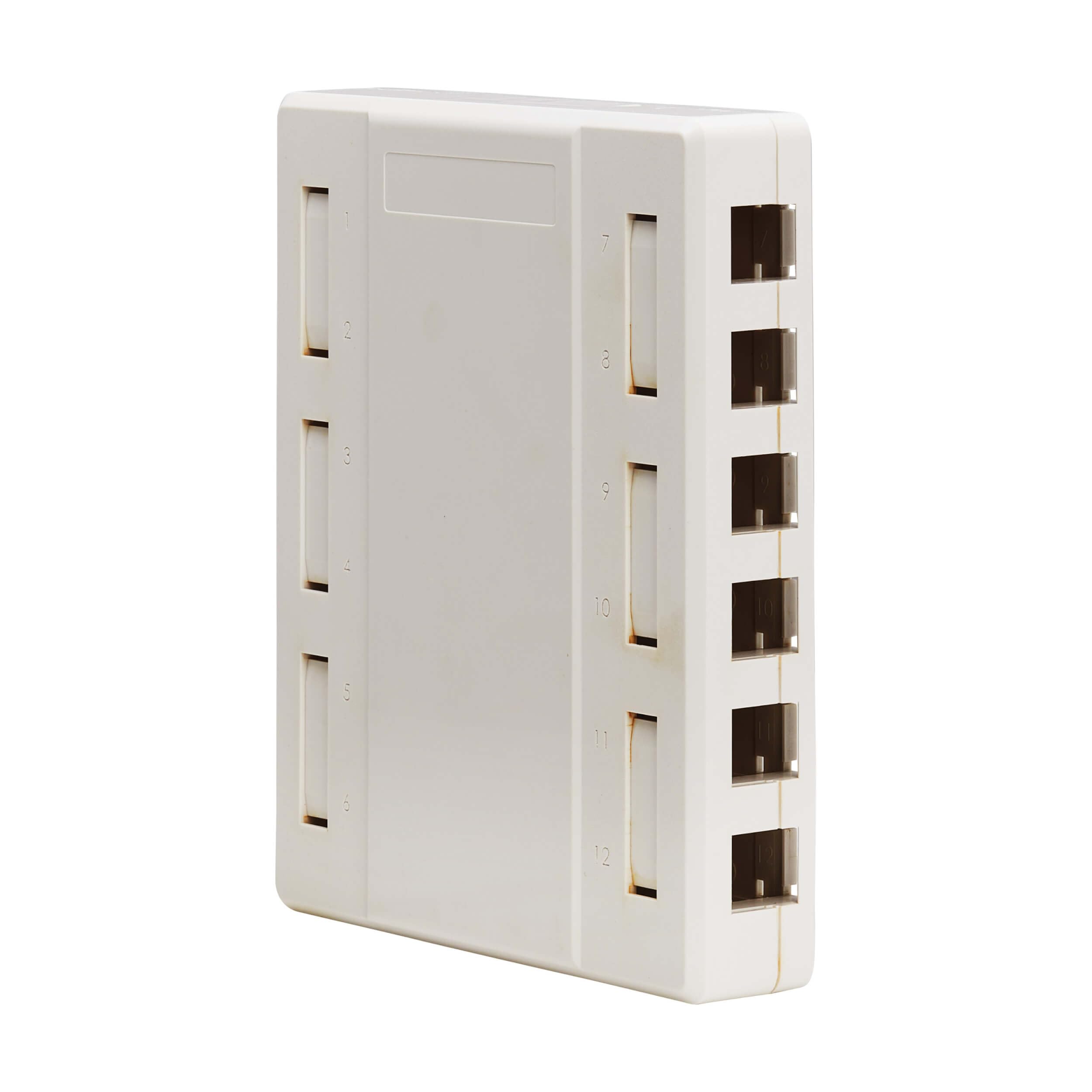 Tripp Lite 12-Port Surface-Mount Box for Keystone Jacks, Additional Breakout Pieces for Wide Compatibility