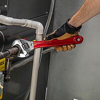 Klein Tools D507-12 Adjustable Drive Wrench, Forged with Extra Capacity Jaw and High Polish Chrome Finish