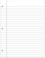 Office Depot Ruled Filler Paper, 3-Hole Punched, 16-Lb, Wide Ruled With Margin, 11in x 8 1/2in, 500 Sheets, 09228OD