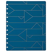 TUL® Discbound Notebook Covers, Letter Size, Blue Geo, Pack of 2 Covers