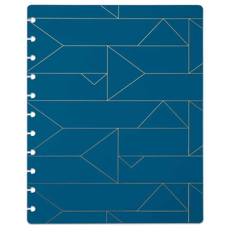 TUL® Discbound Notebook Covers, Letter Size, Blue Geo, Pack of 2 Covers