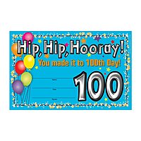 Barker Creek Recognition Awards, 100th Day, Celebrate Student Achievements with These Colorful Awards, 8.5" x 5.5"