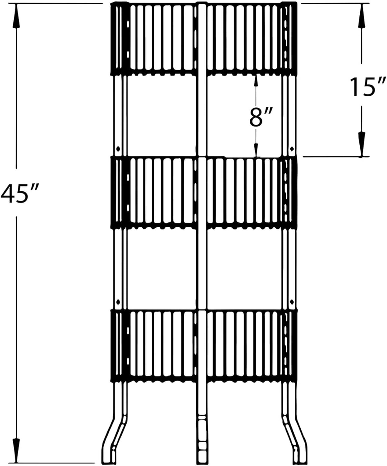 Azar Displays 300703 3 Tiered Round Wire Dump Bins, White
