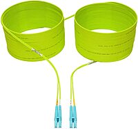 Tripp Lite Duplex Multimode Fiber Patch Cable OM5 LC LC 50/125 100Gb Lime Green 10M (N820-10M-OM5)