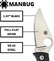 SPYDERCO Manbug Lightweight Folding Utility Pocket Knife