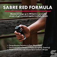 SABRE Crossfire Pepper Gel, Deploys At Any Angle, Maximizes Target Acquisition Against Multiple Threats