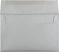 JAM PAPER Silver Stardream Metallic Invitation Envelopes