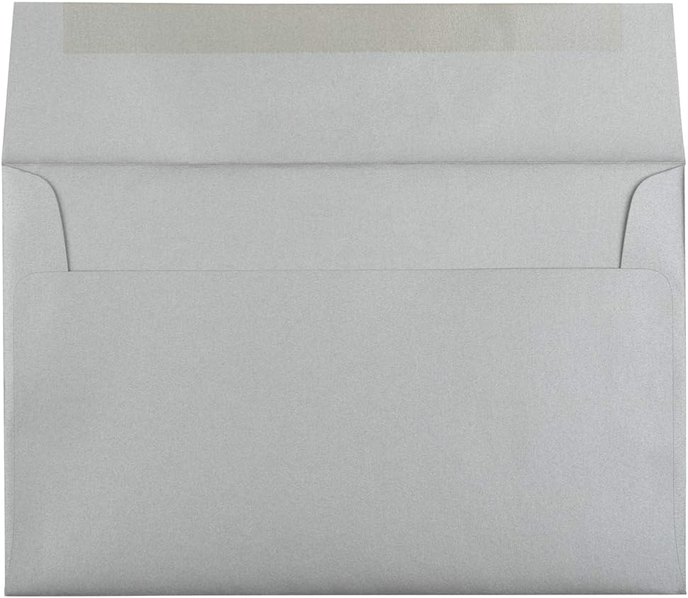 JAM PAPER Silver Stardream Metallic Invitation Envelopes