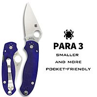 SPYDERCO Para 3 Folding Pocket Knife - Compression Lock