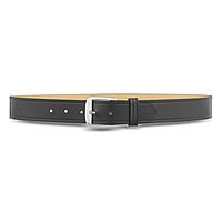 1-1/2" Plain Black Leather Garrison Belt - 100% Genuine Leather withNo Fillers