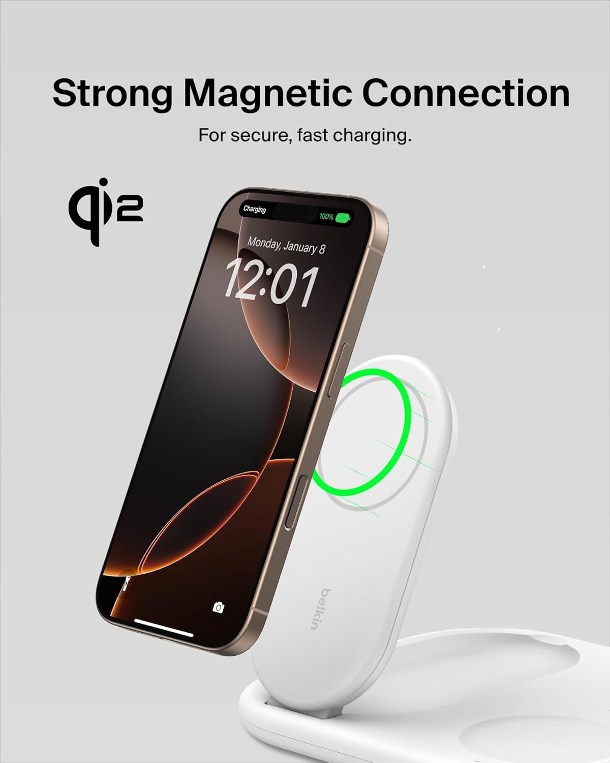 Belkin BoostCharge Magnetic Foldable Charger MagSafe-Compatible Qi2 15W